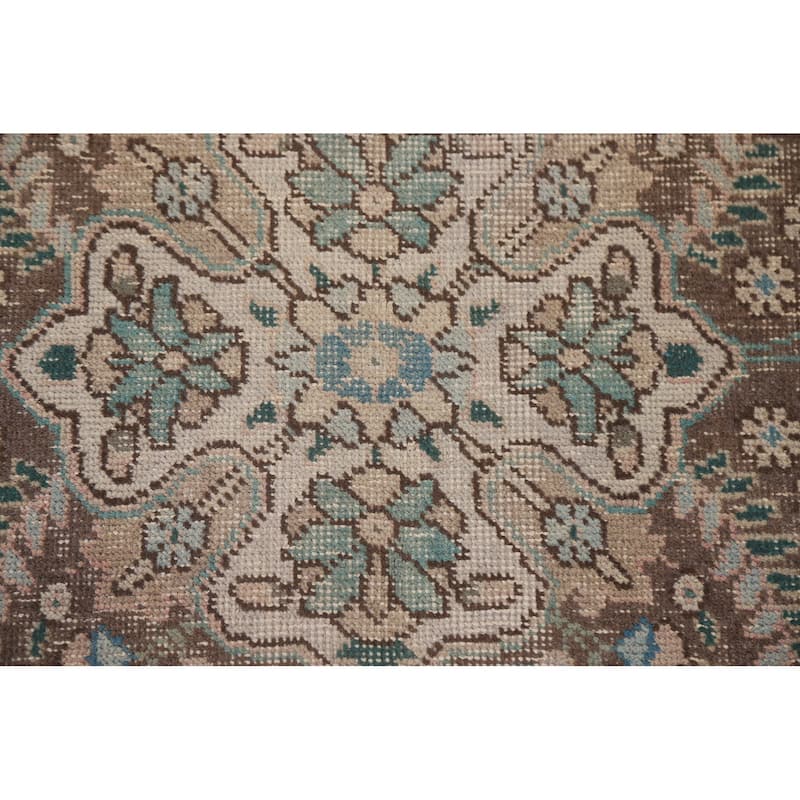 Handmade Tabriz Persian Vintage Area Rug Living Room Wool Carpet - 6'5" x 9'10"