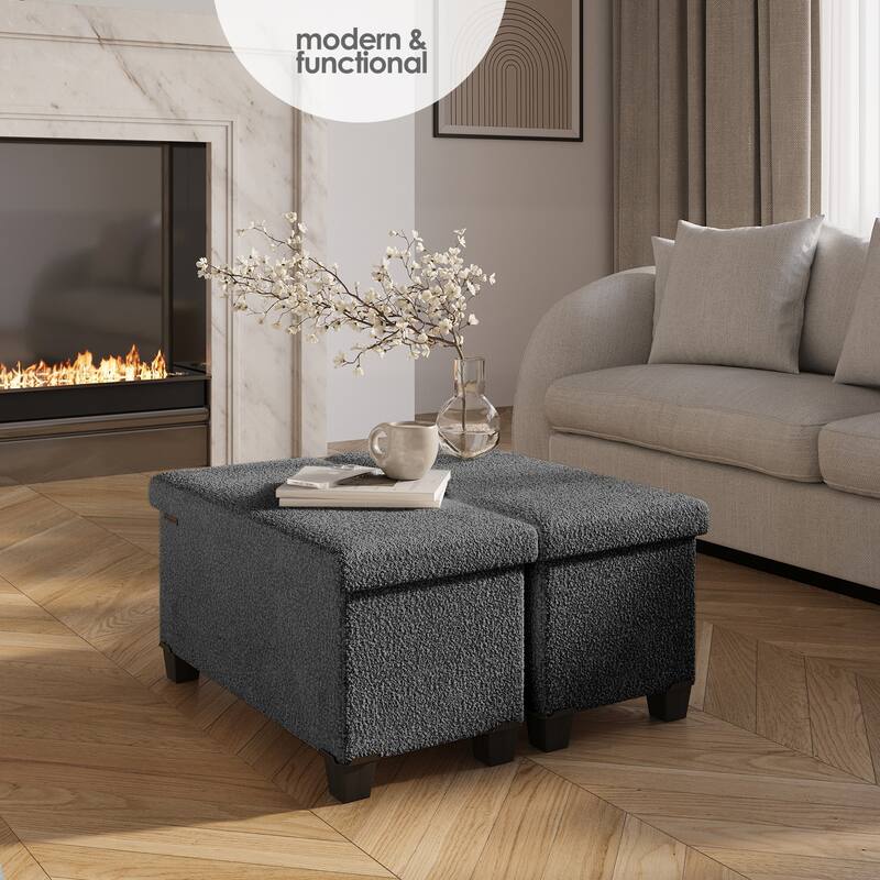 Emperyan Storage Bench for Living Room, Small Ottoman Foot Rest