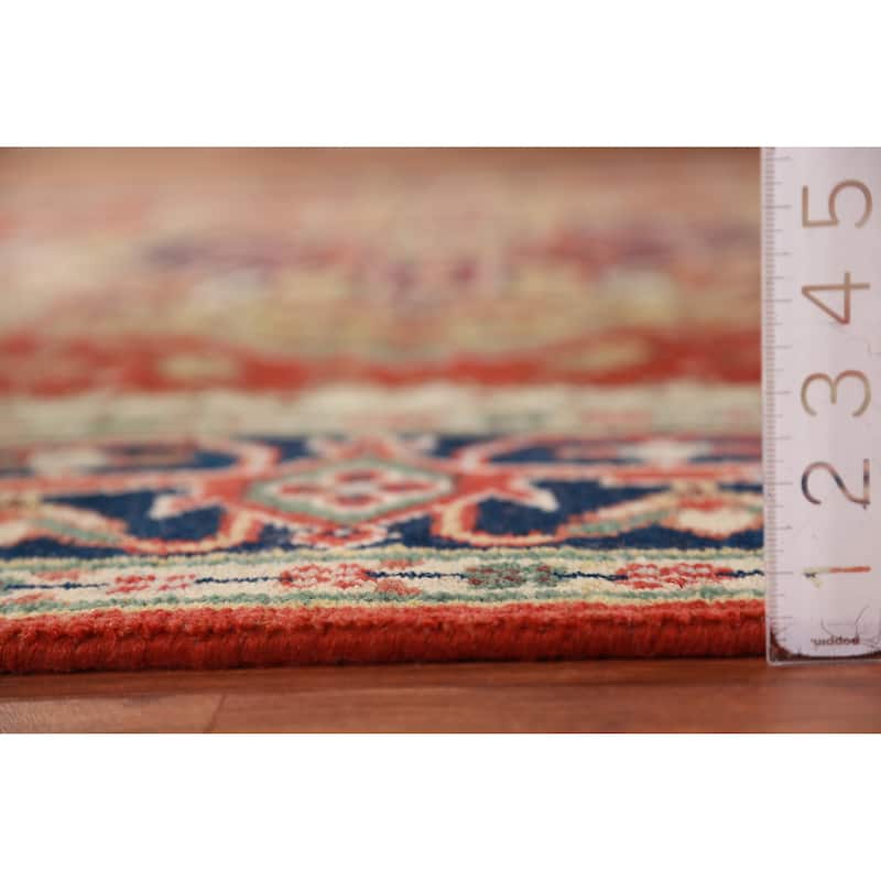 Hand Knotted Oriental 100% Wool Carpet Traditional Medallion Oranges & Rust Heriz (serapi) Area Rug - 10' 0'' X 7' 10''