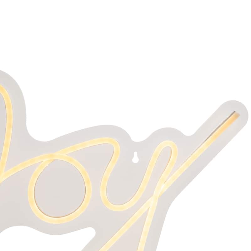 LED Joy Neon Lighted Christmas Wall or Window Decoration - 15"