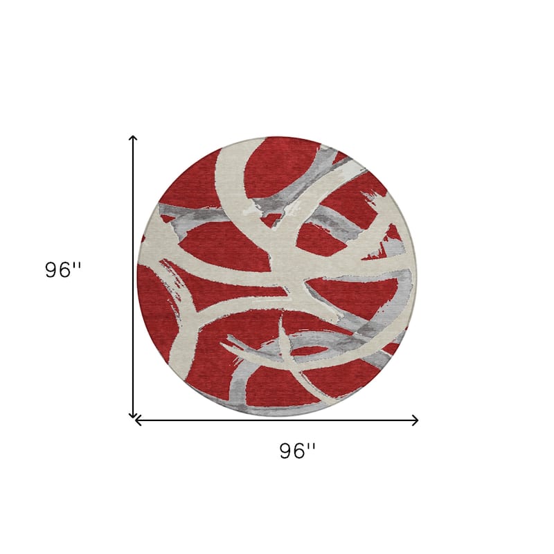 HomeRoots Abstract Transitional Rectangle Outdoor Rug