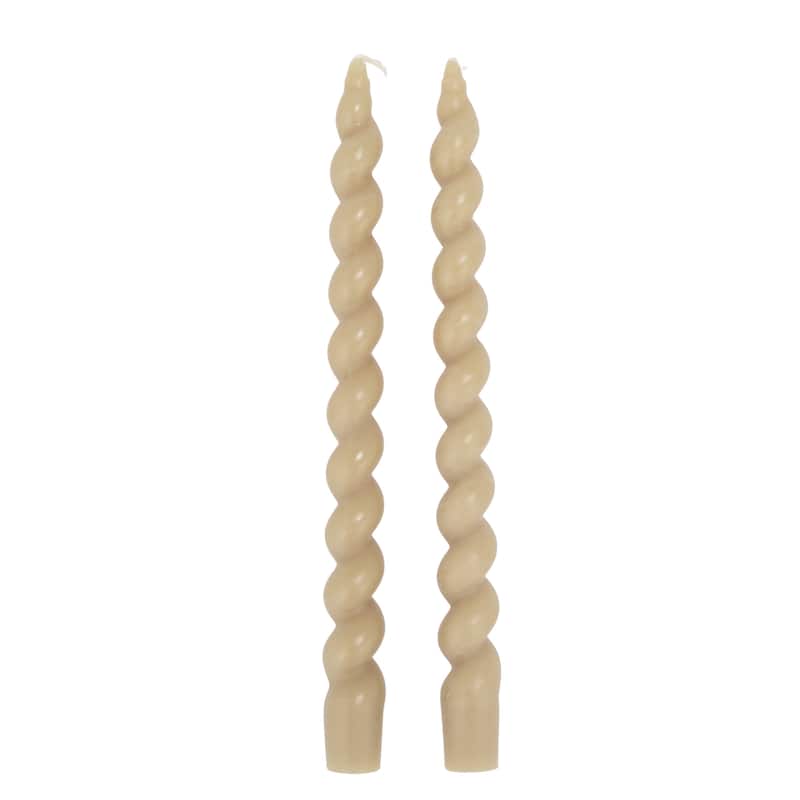 Unscented Twisted Taper Candles in Box - 0.88"L x 0.88"W x 10.0"H