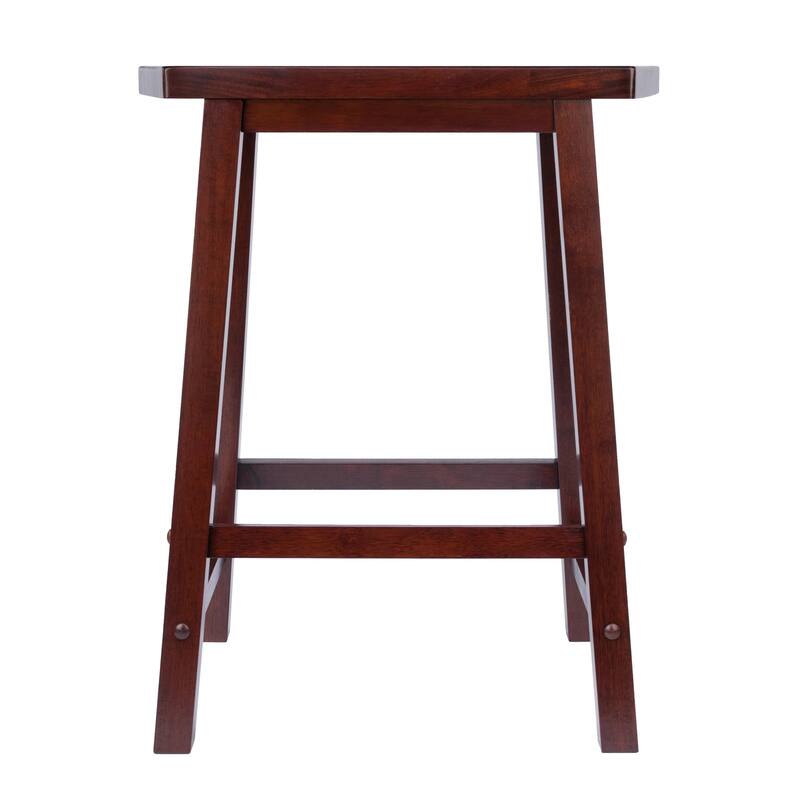 Katashi Fan Shape Counter Stool, Walnut - 23.7"H x 19.6"W x 14.4"D