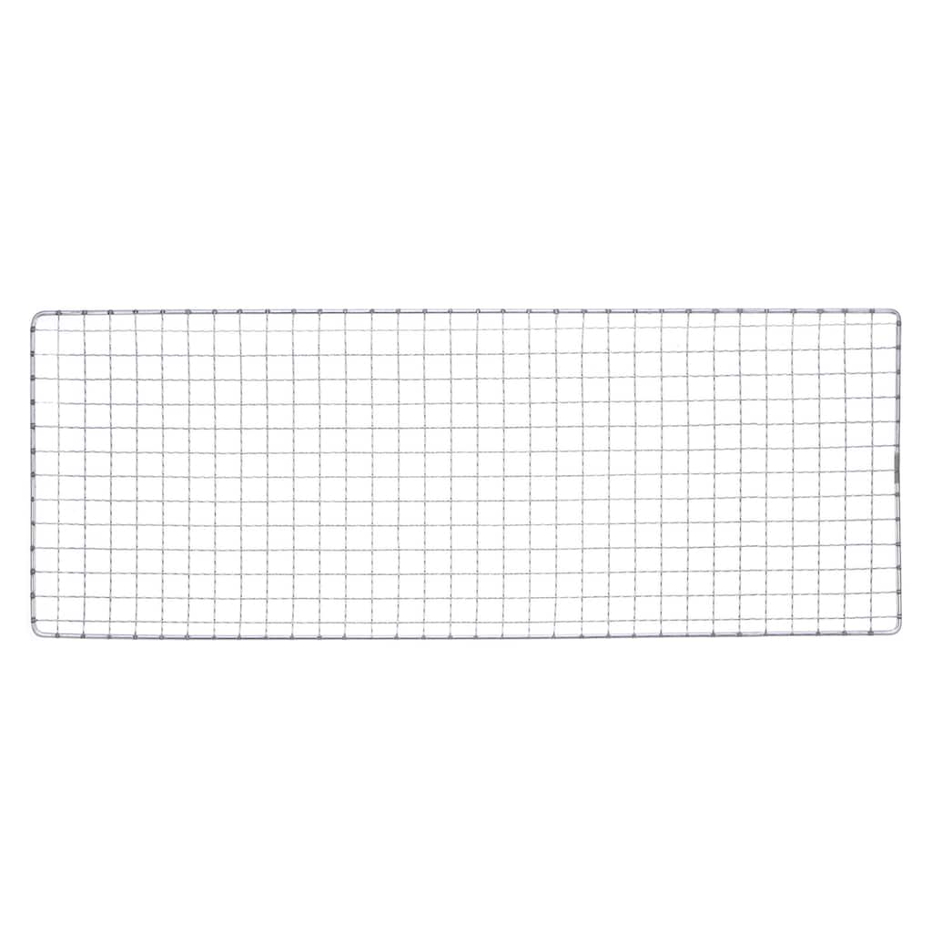 2pcs Square BBQ Grill Net 19.7"x7.5" Electroplated Stainless Steel Barbecue Mesh