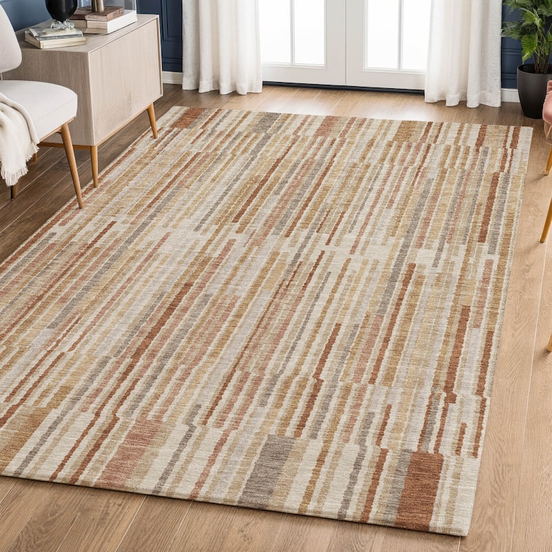 Premium Washable Super Soft Stripe Stack Mayfield Rug