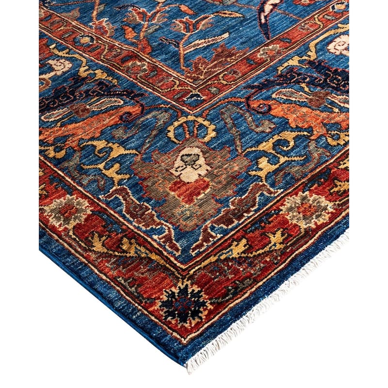 Serapi One-of-a-Kind Hand-Knotted Area Rug - Blue, 8' 1" x 10' 1" - 8' 1" x 10' 1"