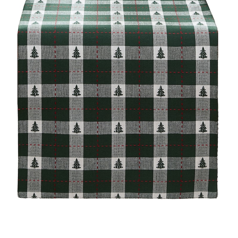 Sherwood Tree Dobby Cotton Table Runner - 13x70
