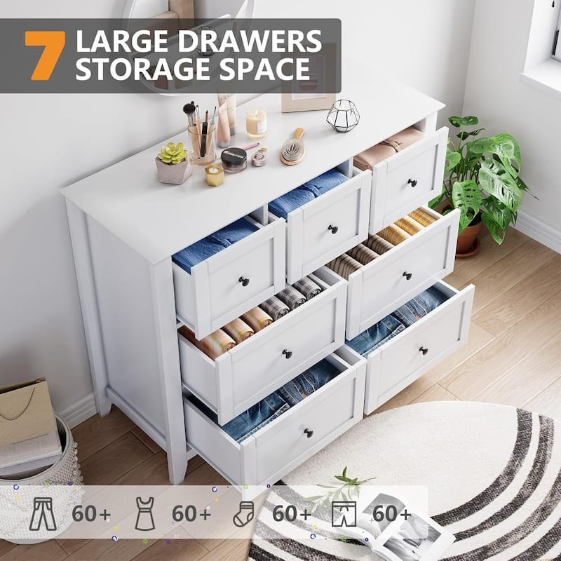 Modern Dresser for Bedroom with 7 Drawers