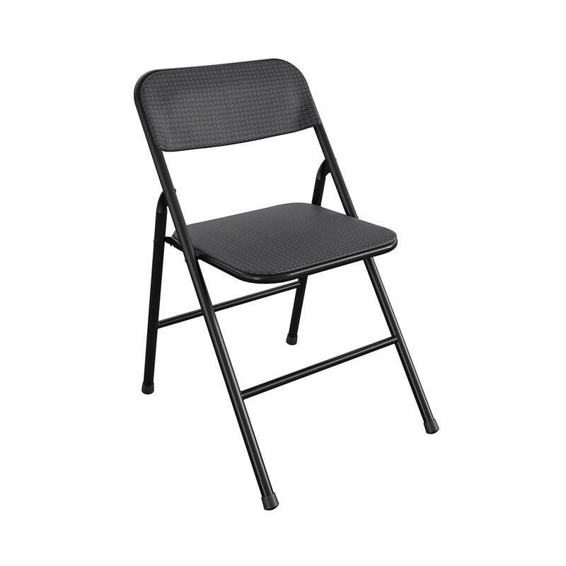 COSCO 5-Piece Folding Vinyl Table and Fabric Chair Set - 5 piece