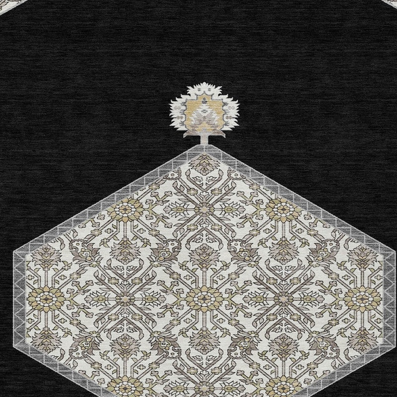HomeRoots Oriental Traditional Rectangle Outdoor Rug