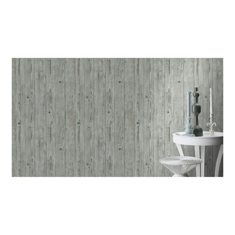 Advantage Albright Light Blue Weathered Oak Panels Wallpaper - 21 x 396 x 0.025