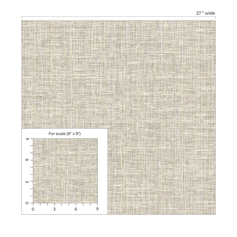 Seabrook Designs Soho Linen Nonwoven Unpasted Wallpaper