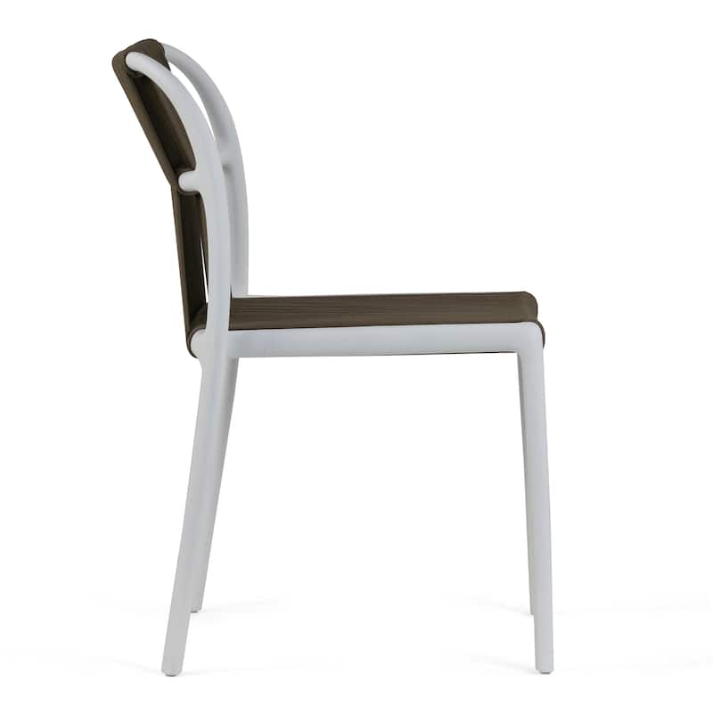 Belden Basma Brown White Outdoor Dining 2 Seats Set