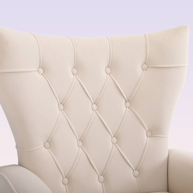 Modern Accent Chair with Ottoman for Living Room