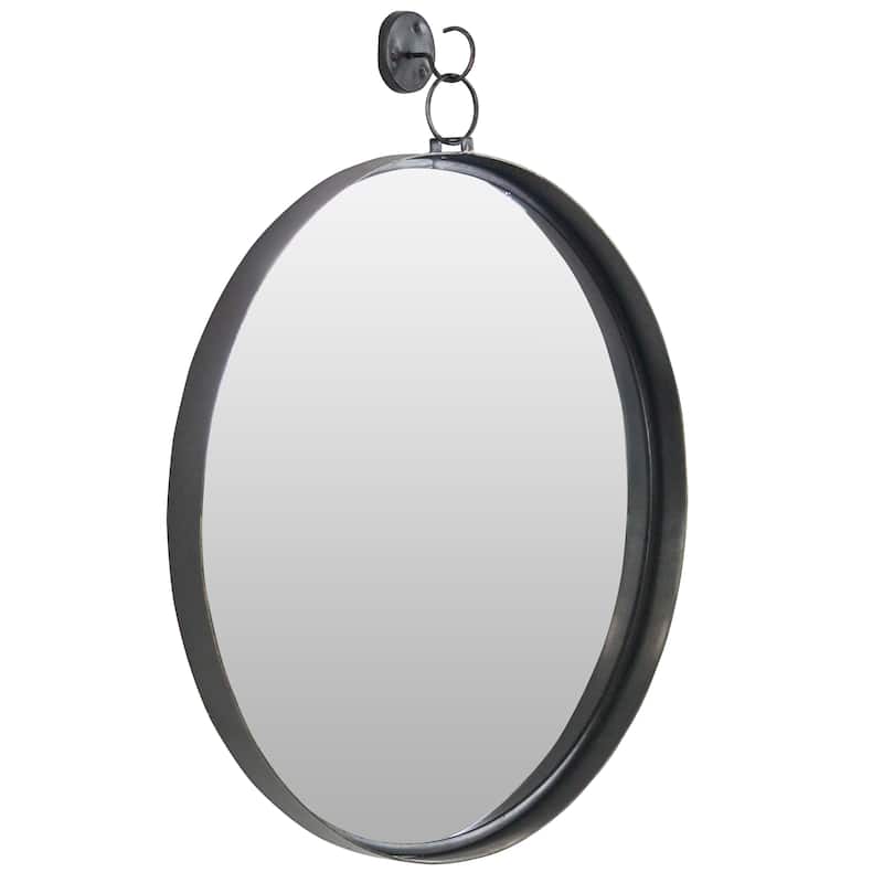 Bescott Suspended Round Wall Mirror - 28"H x 24"W x 2"D