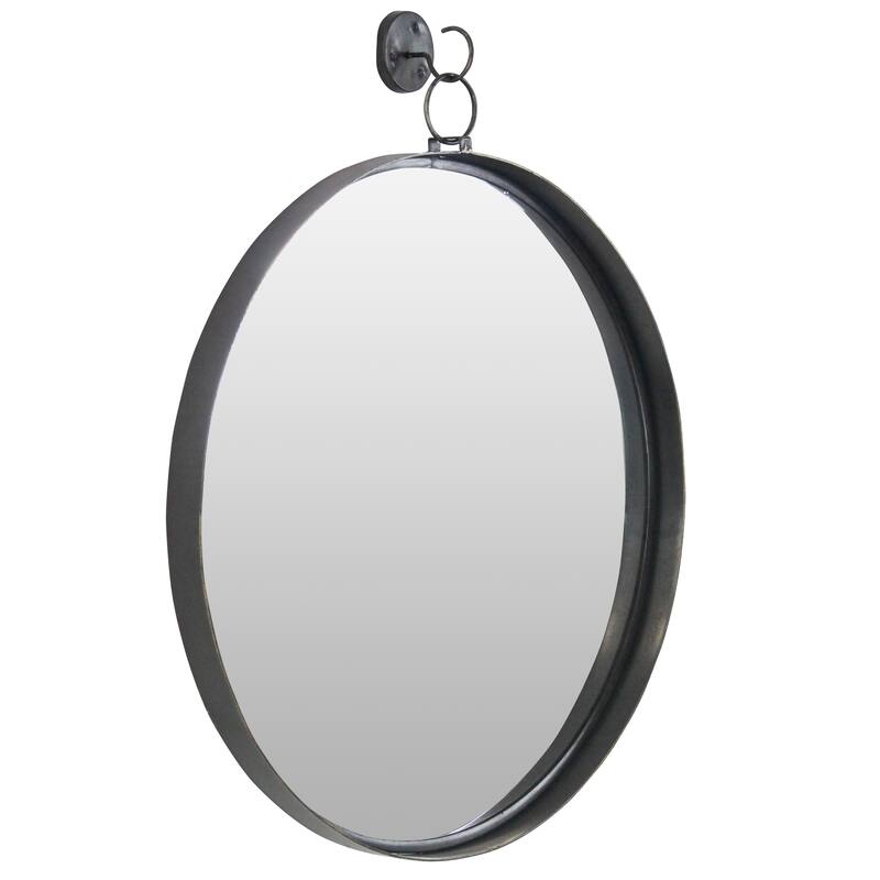 Bescott Suspended Round Wall Mirror - 28"H x 24"W x 2"D