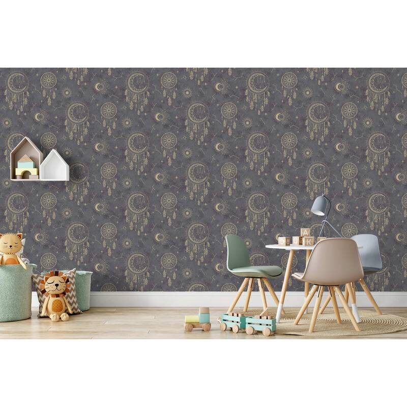 Dream Catcher Metallic Wallpaper – 396in x 20.8in