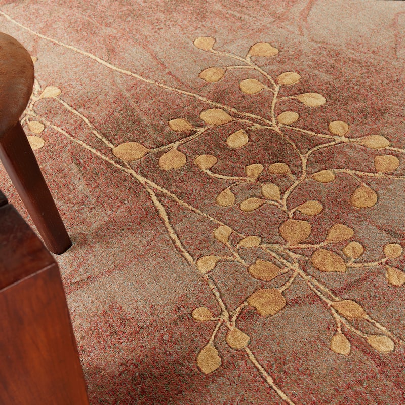 Nourison Susan Contemporary Floral Indoor only Area Rug. - 5' 3" x 7' 5" - Multicolor