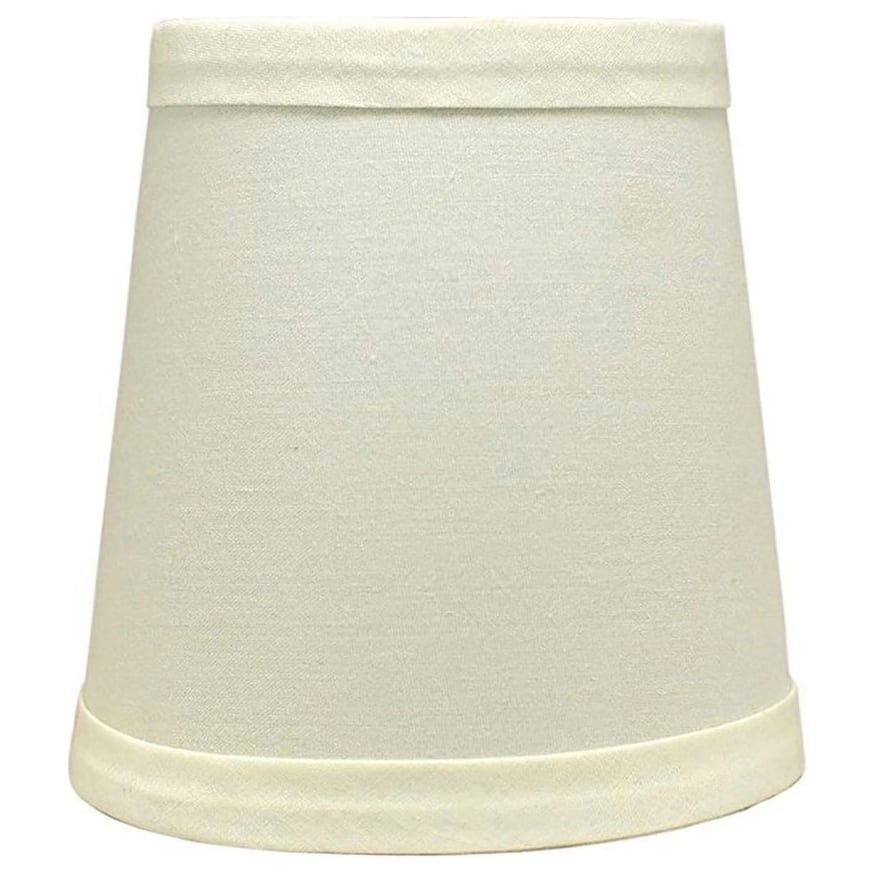Linen Mini Chandelier Lamp Shade, Clip On, 4 inch Bottom Diameter, 4.75" Height