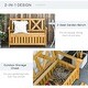 preview thumbnail 18 of 18, Cream White Rustic Solid Fir Wood Storage Boxes with Bench and 4 Wooden Legs for Porch Deck Garden and Balcony