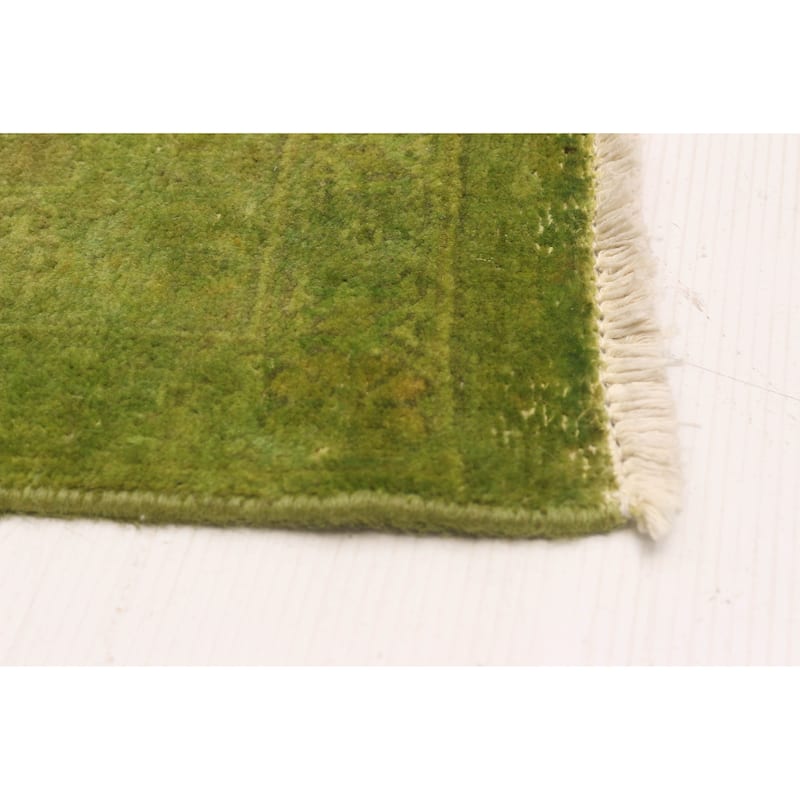 ECARPETGALLERY Hand-knotted Vibrance Lime Wool Rug - 8'11 x 9'5