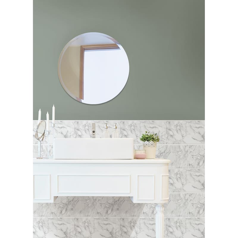 InHome Grey Mila Marble Peel & Stick Rolled Backsplash