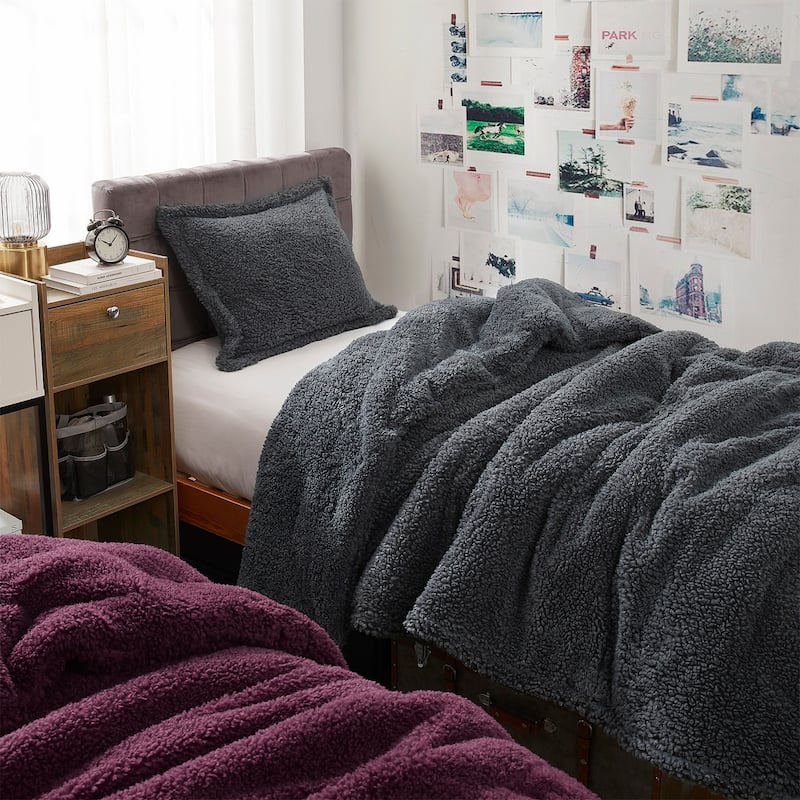 Unfluffin Believable - Coma Inducer® Oversized Comforter Set - Dark Gray - Twin XL