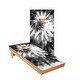 preview thumbnail 1 of 3, Tie-Dye Black And White Cornhole Boards NO Bags - Add Board Lights