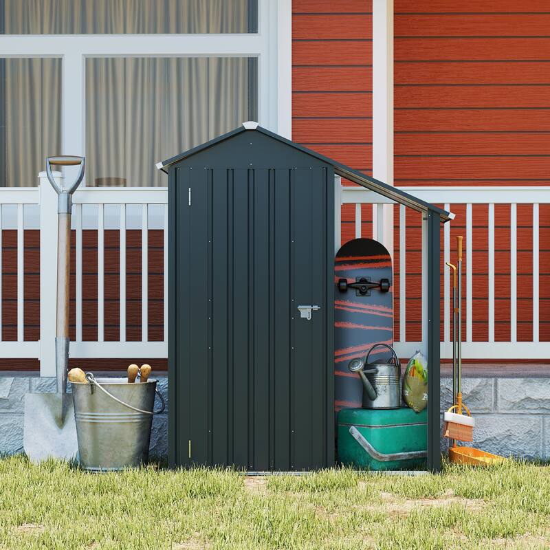Premium Compact Metal Garden Shed, Waterproof, Secure Lock, Easy Assembly