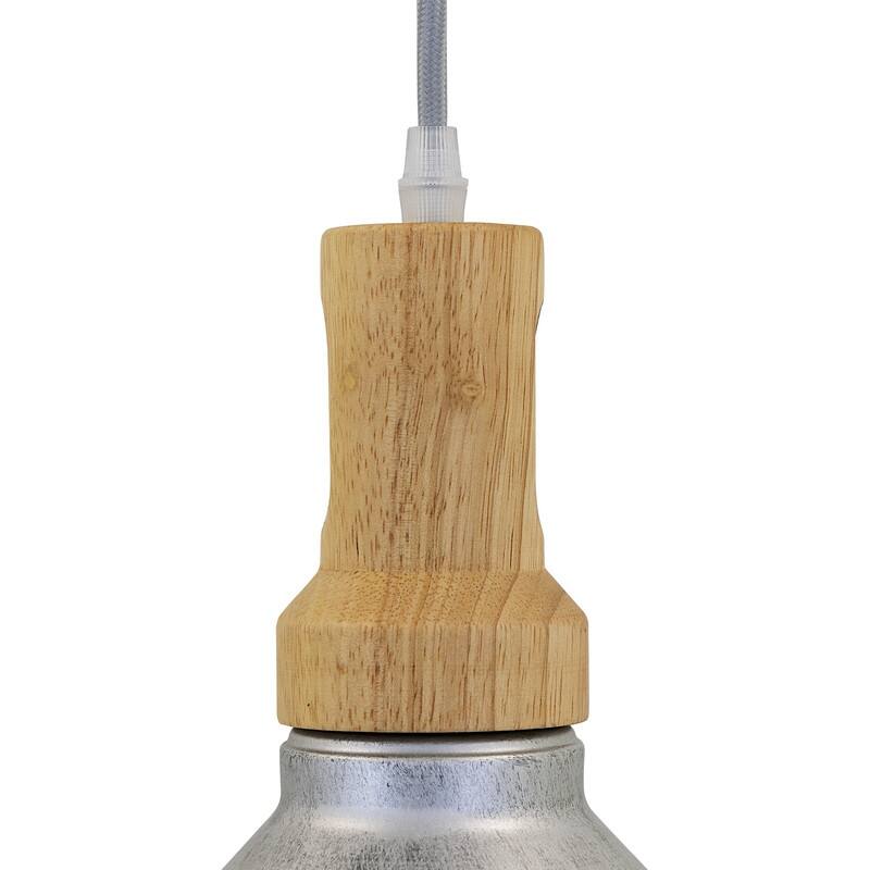Yosemite Home Decor Gris Plateado Collection Large Triangle Pendant - 15.70 x 15.7 x 13.5