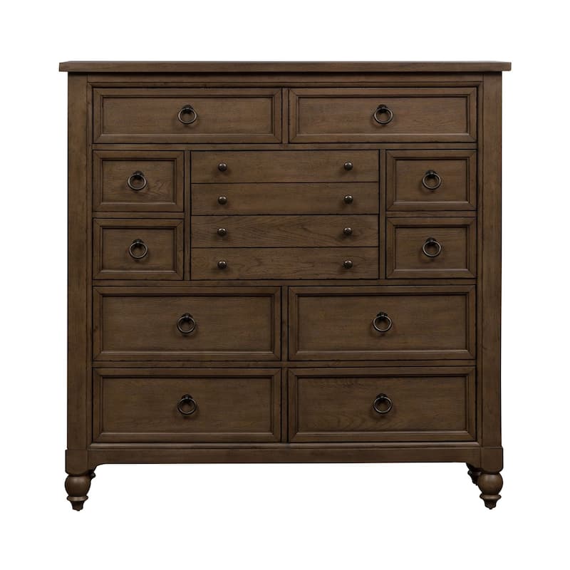 Americana Farmhouse Dusty Taupe Finish 12 Drawer Chesser