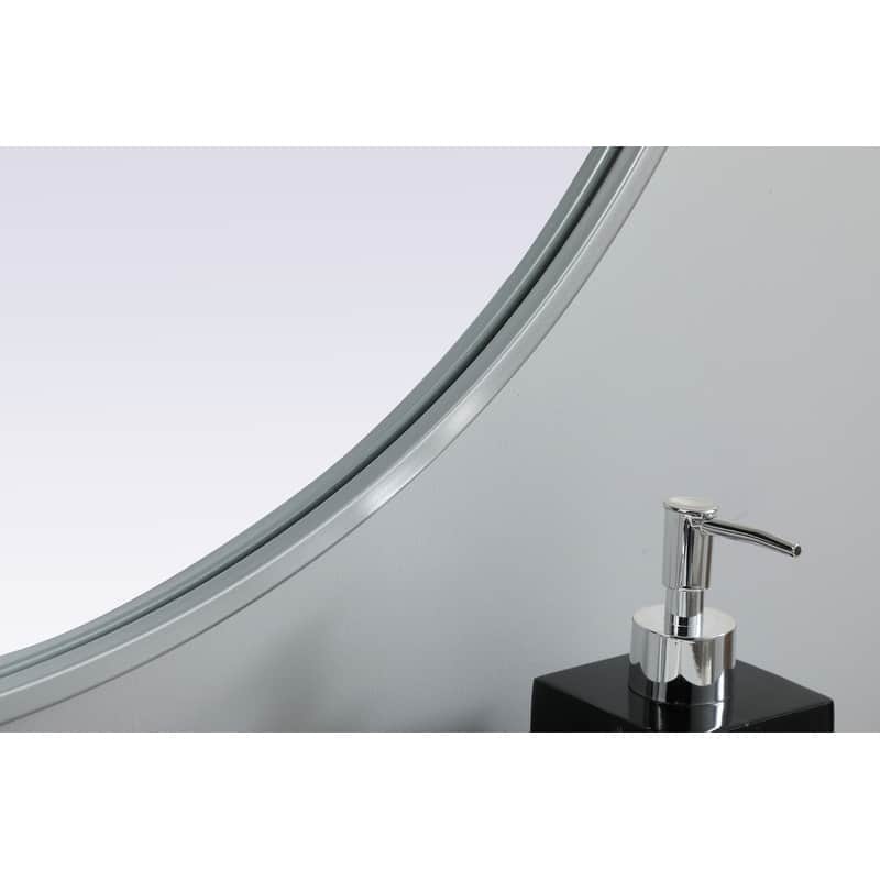 Indigo Home Metal Frame Oval Mirror 27x40 Inch