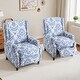 preview thumbnail 15 of 16, 29'' W Vintage Floral Manual Push Back Recliner Chair Set of 2
