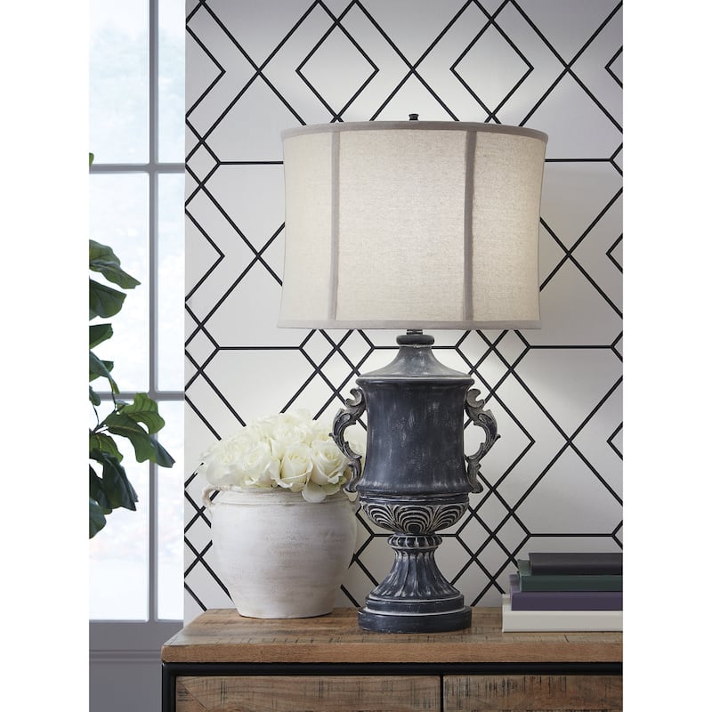 Signature Design by Ashley Morvanford Black Table Lamp - 17"W x 17"D x 32"H