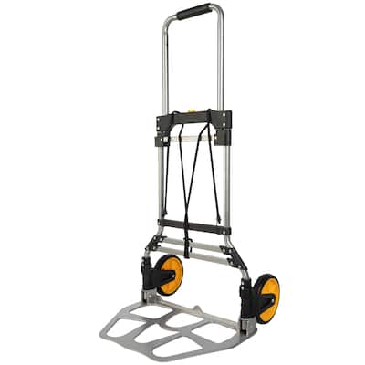 Dolly Cart with Collapsible Handle - Folding Hand Truck with 330lb Capacity - Foldable Cart with Wheels by Stalwart