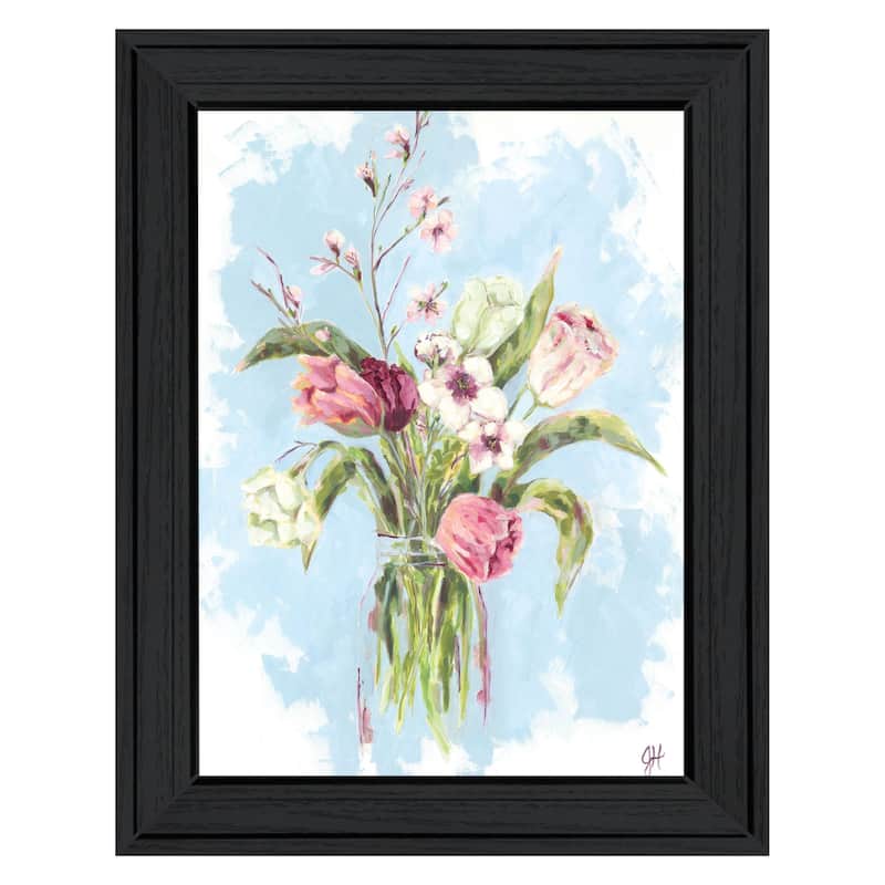 TrendyDecor4U Contemporary "Flourish" Framed Print Wall Art