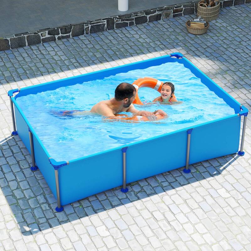 Costway 690 Gal Outdoor Family Swimming Pool with Metal Frame - See Details