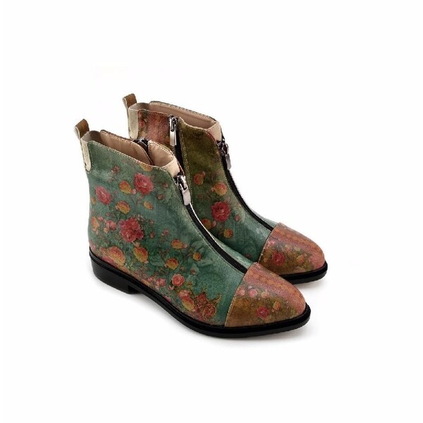 floral ankle boots