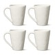 preview thumbnail 1 of 2, Certified International Linen Cream 18 oz. Mugs,Set of 4 - 5.5"W x 4"D x 5"H