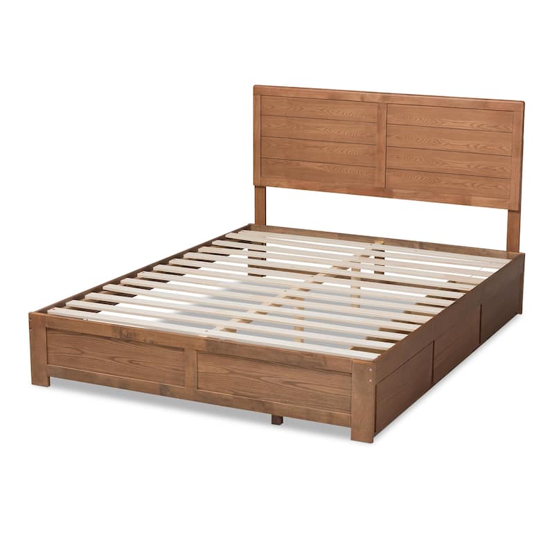 Lisa Ash-brown Finished Wood 3-drawer Platform Storage Bed