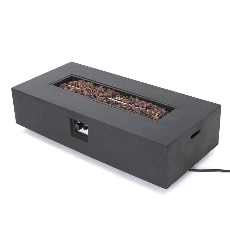 Augusta Outdoor Acacia Wood and Wicker 6 Seater Chat Set with Fire Pit by Christopher Knight Home