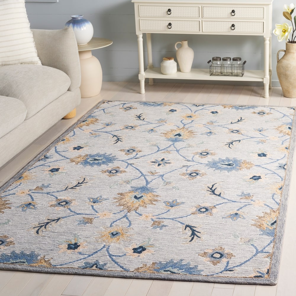 SAFAVIEH Handmade Jardin Sushila Floral Wool Rug