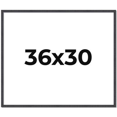 36x30 Frame Brown Solid Wood Picture Frame - Complete Modern Photo