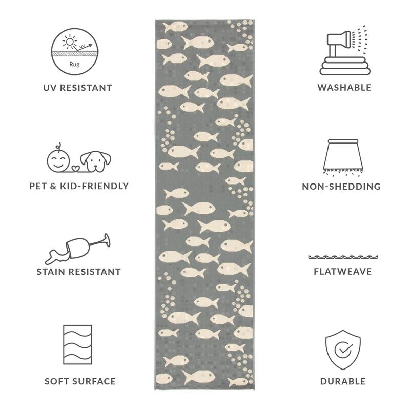 SAFAVIEH Courtyard Ragne Indoor/ Outdoor Waterproof Patio Backyard Rug