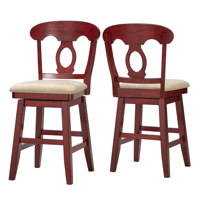 Eleanor Napoleon Back Wood Swivel Chair by iNSPIRE Q Classic