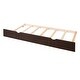 preview thumbnail 10 of 9, Multifunctional Design Wood Daybed Bed with Backrest and Twin Size Trundle, Full Size, Espresso