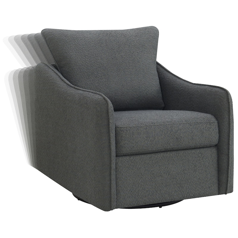 Madia Upholstered Sloped Arm Swivel Glider Chair
