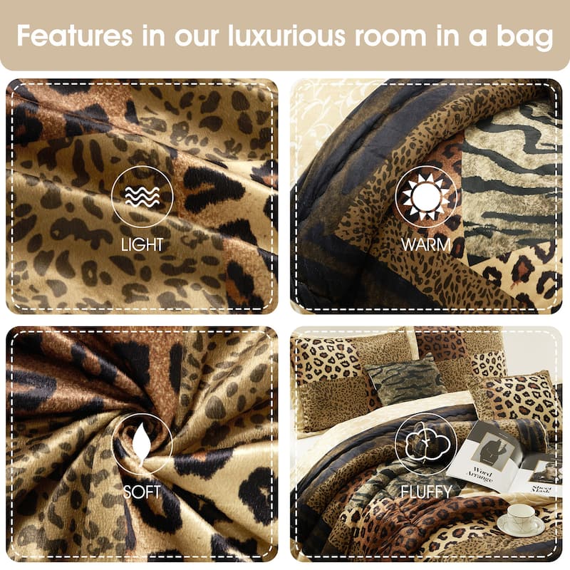 Nanshing Africa 9 Piece Animal Print Comforter Set
