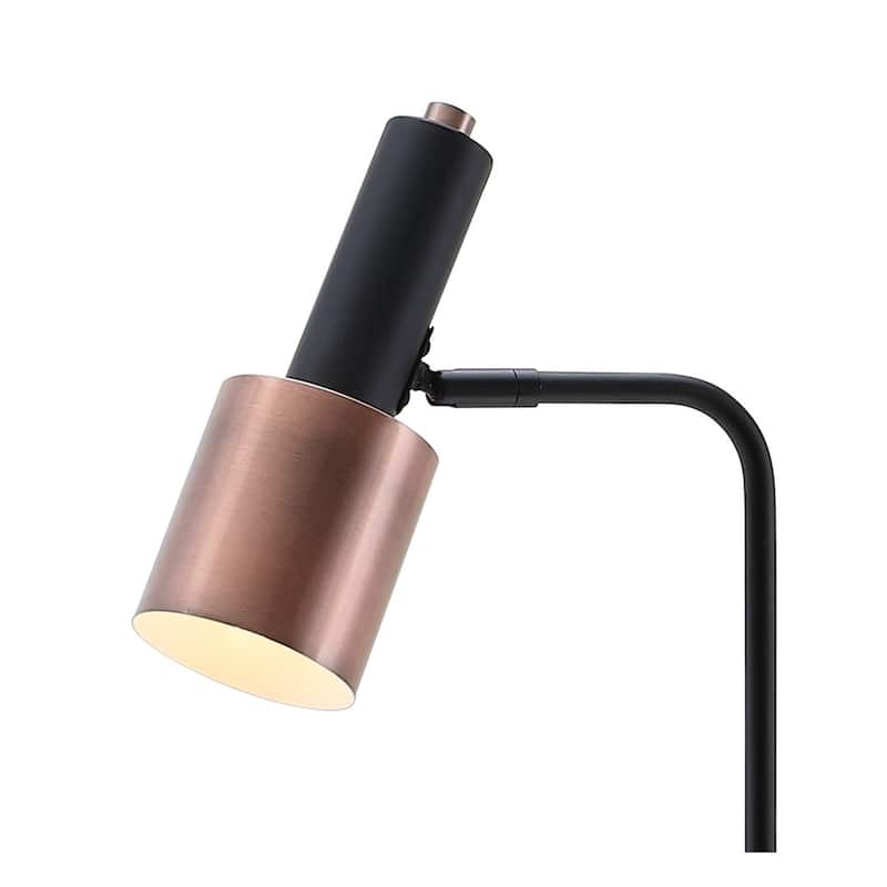 Brady 59.50" Metal LED Task Floor Lamp, Copper/Black by JONATHAN Y