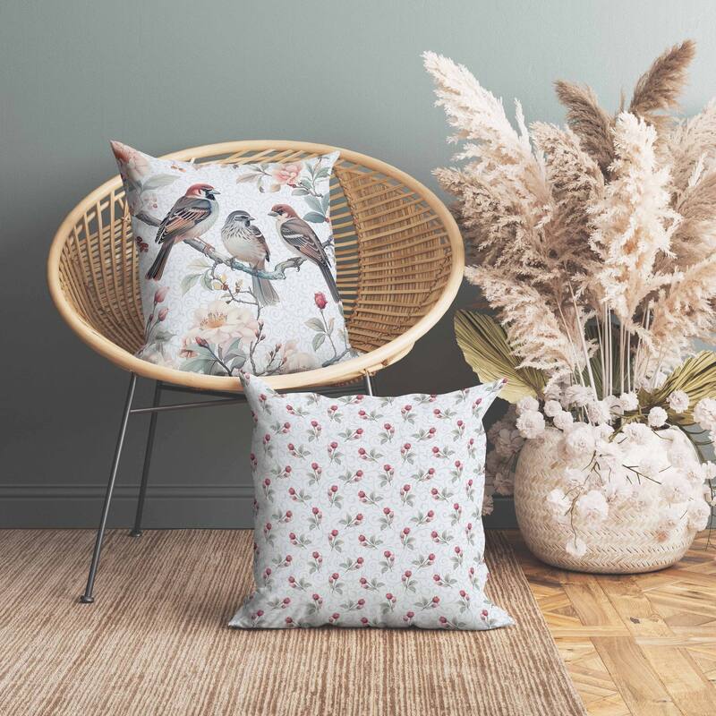 Branch Buddies Indoor/Outdoor Reversible Throw Pillow Pink and Blue